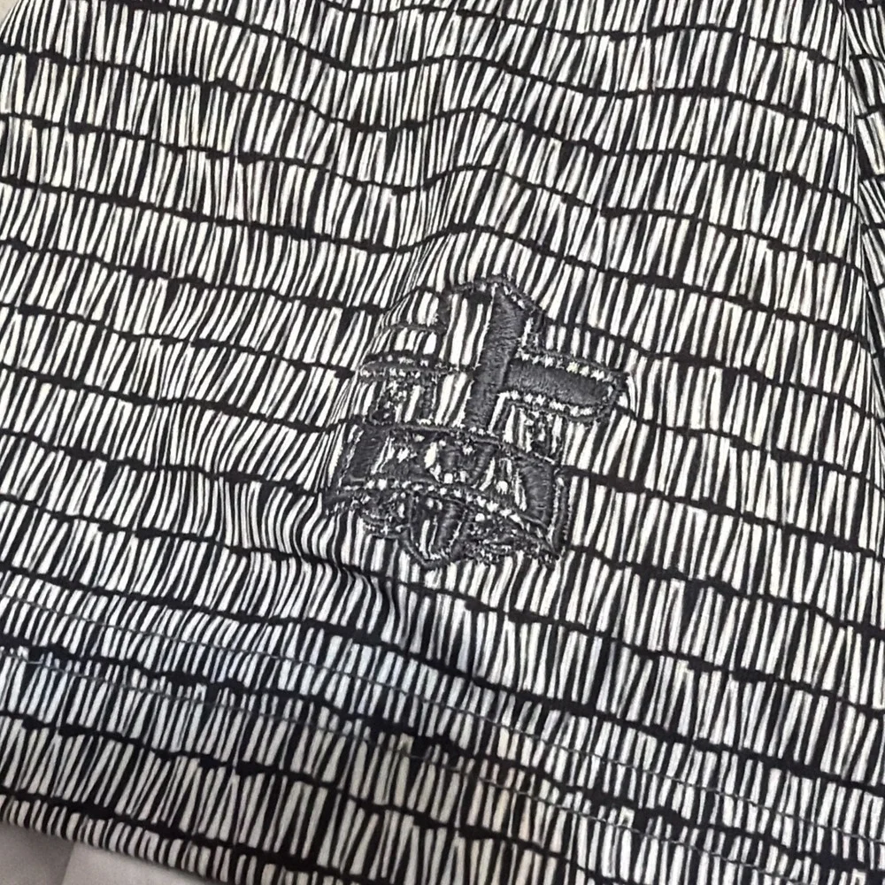 Johnnie-O Polo Shirt Mens Large Heather Black Geometric Golf Stretch Performance